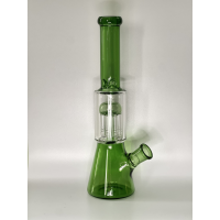 Стеклянный бонг 28 см №4-27 Green с перколятором