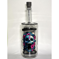 Стеклянный бонг Skull с принтом (классический прямой)