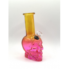 Стеклянный бонг Skull 15 см LOQ0167 — цветной череп