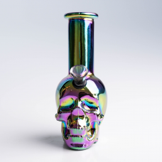 Стеклянный бонг Skull “Хамелеон” 15 см GT-055S — радужный череп