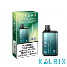 Одноразовый Elf Bar BC5000 Ultra 650 мАч 5% на 5000 затяжек со вкусом киви, питайи и микса ягод