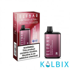 Одноразовый Elf Bar BC5000 Ultra 650 мАч 5% на 5000 затяжек со вкусом малины и арбуза