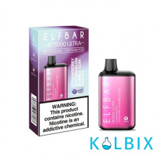 Одноразовый Elf Bar BC5000 Ultra 650 мАч 5% на 5000 затяжек со вкусом жвачки с клубникой и арбуза